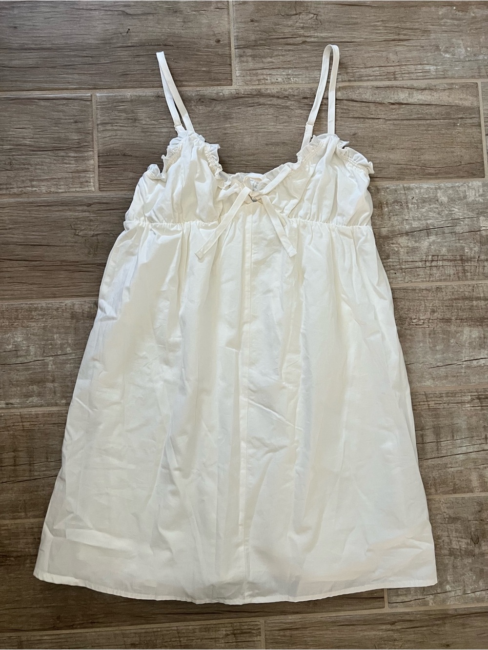 No Boundaries White Spaghetti Strap Mini Dress